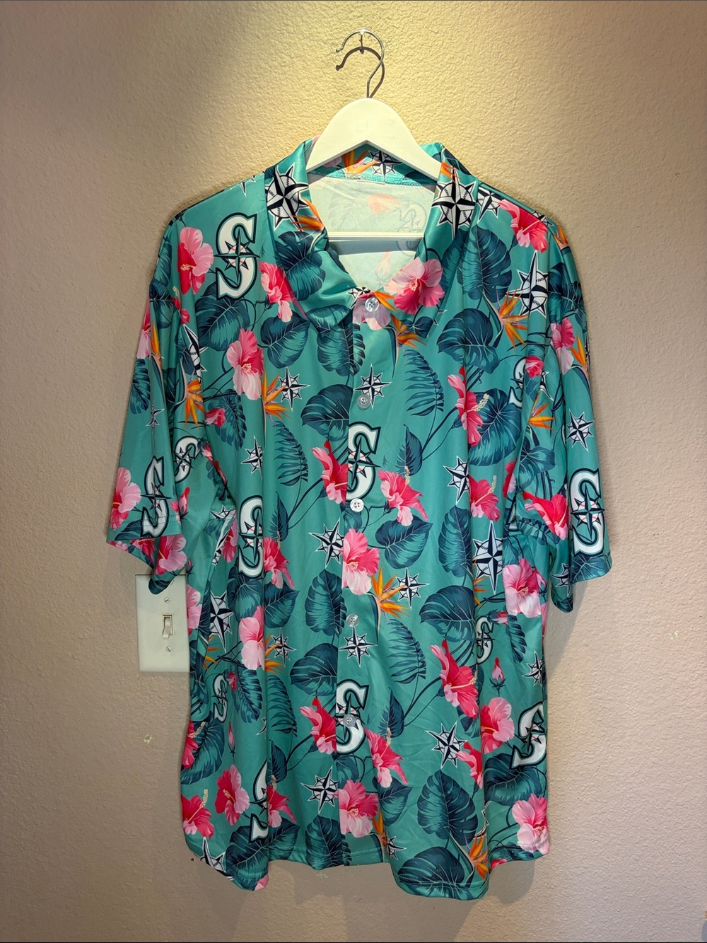 Seattle Mariners Hawaiian Shirt Size XL Baseball MLB - Picture 2 of 5